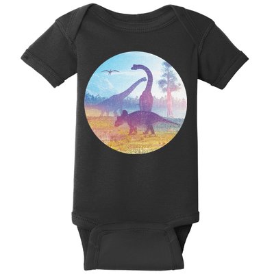 Dinosaur Landscape Baby Bodysuit