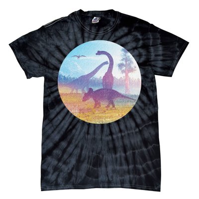 Dinosaur Landscape Tie-Dye T-Shirt