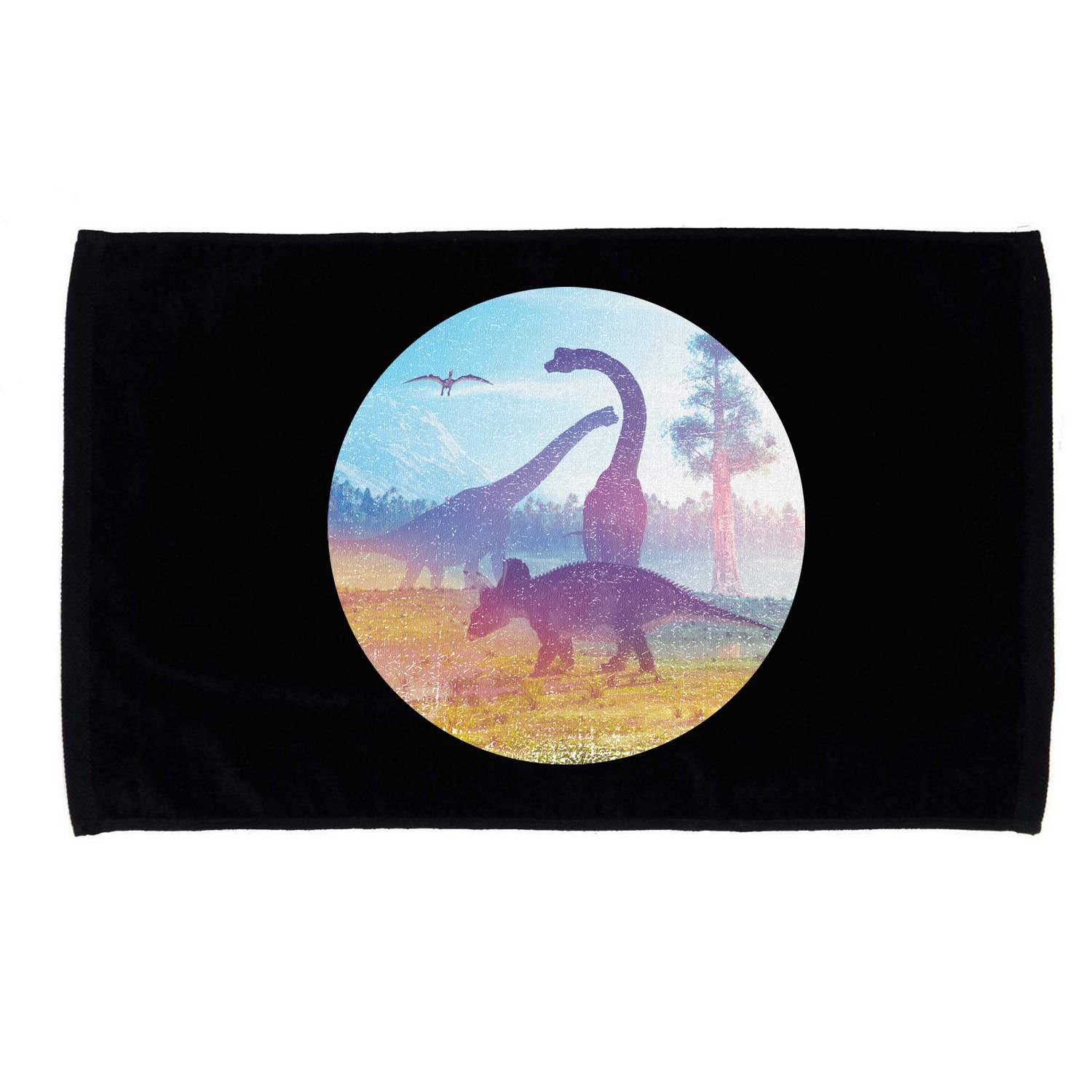 Dinosaur Landscape Microfiber Hand Towel