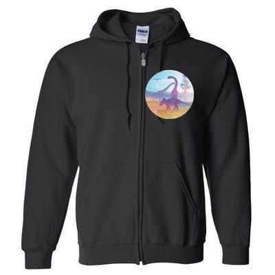 Dinosaur Landscape Full Zip Hoodie