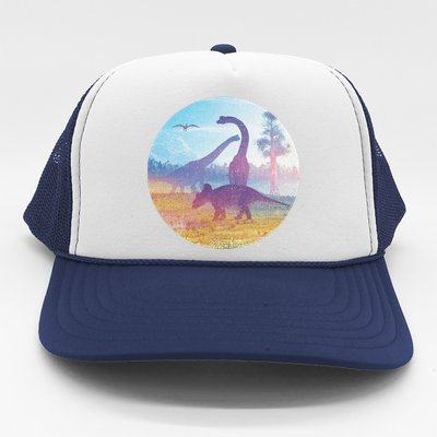 Dinosaur Landscape Trucker Hat