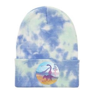 Dinosaur Landscape Tie Dye 12in Knit Beanie