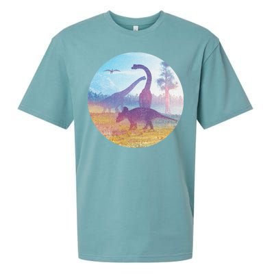 Dinosaur Landscape Sueded Cloud Jersey T-Shirt