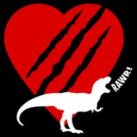 Dinosaur RAWR Valentine's Day 16 in Basic Backpack