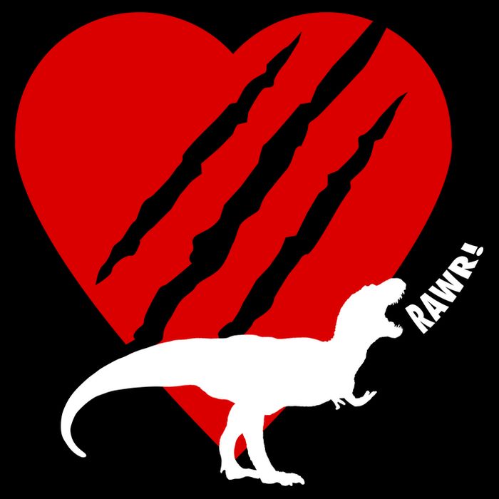 Dinosaur RAWR Valentine's Day 16 in Basic Backpack
