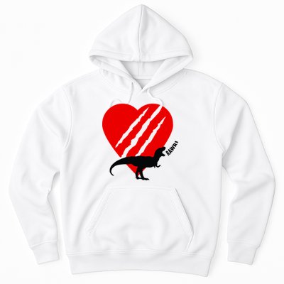 Dinosaur RAWR Valentine's Day Hoodie