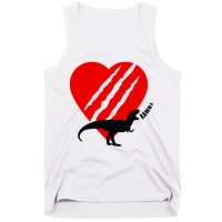 Dinosaur RAWR Valentine's Day Tank Top