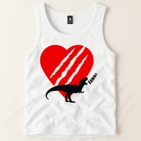 Dinosaur RAWR Valentine's Day Tank Top