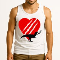 Dinosaur RAWR Valentine's Day Tank Top
