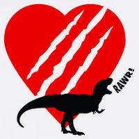 Dinosaur RAWR Valentine's Day Tank Top