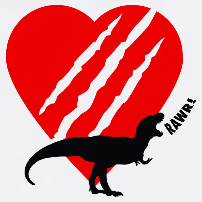 Dinosaur RAWR Valentine's Day Tank Top