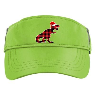 Dinosaur Santa Plaid Adult Drive Performance Visor