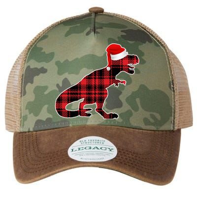 Dinosaur Santa Plaid Legacy Tie Dye Trucker Hat