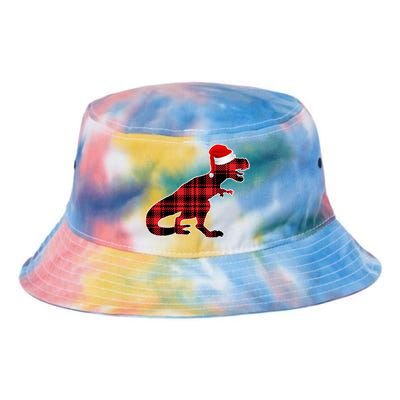 Dinosaur Santa Plaid Tie Dye Newport Bucket Hat