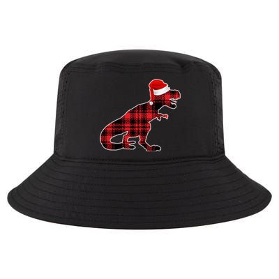 Dinosaur Santa Plaid Cool Comfort Performance Bucket Hat