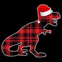 Dinosaur Santa Plaid 16 in Basic Backpack