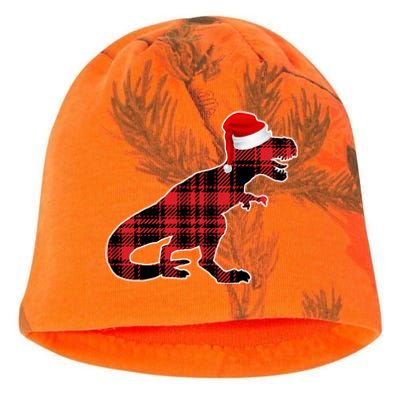 Dinosaur Santa Plaid Kati - Camo Knit Beanie