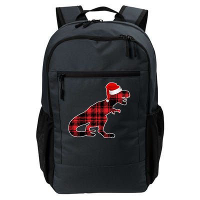 Dinosaur Santa Plaid Daily Commute Backpack