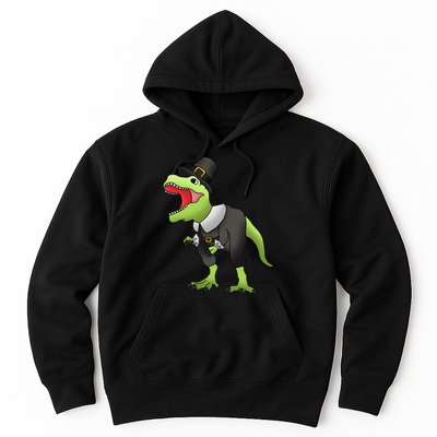 Dinosaur Thanksgiving Pilgrim Hoodie