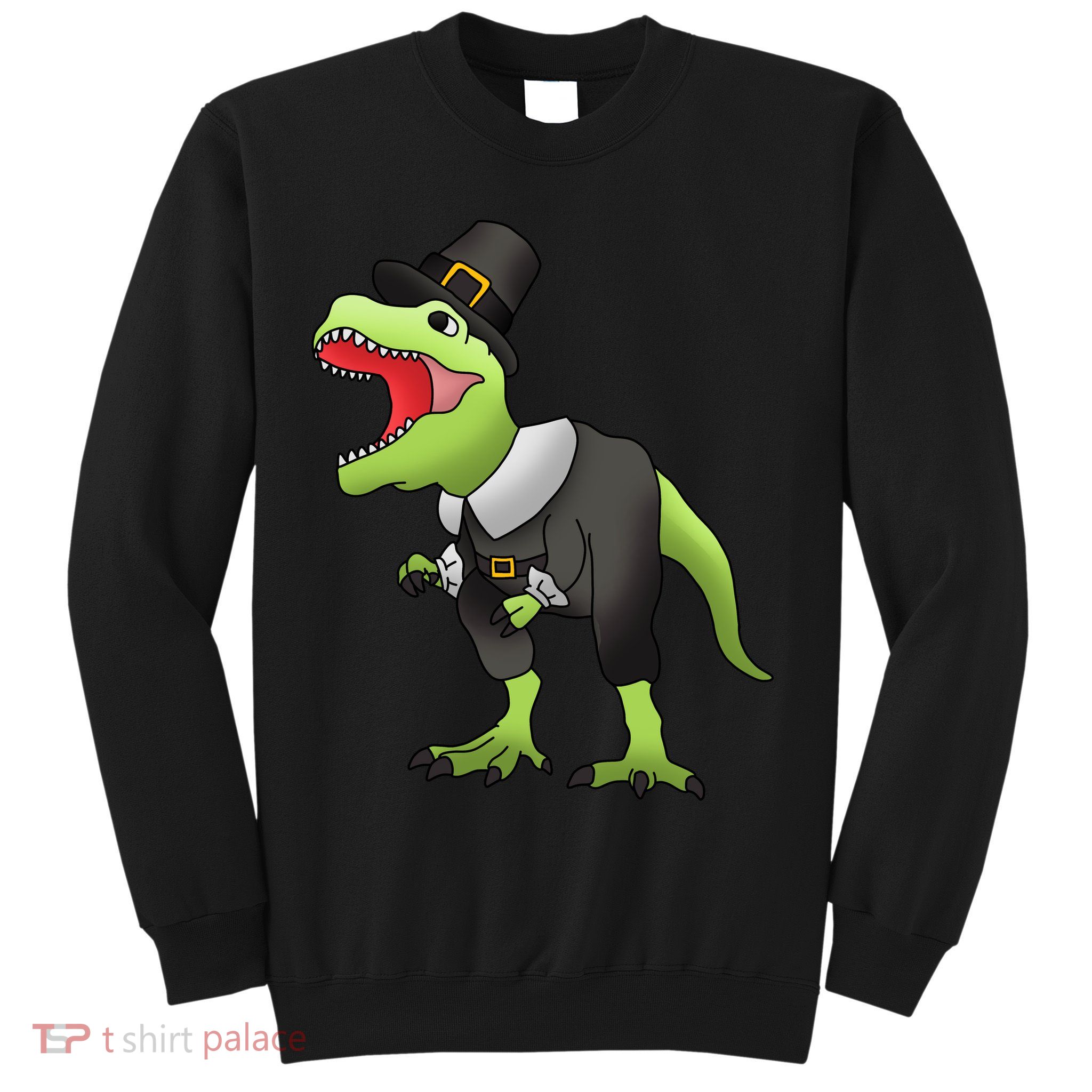 Dinosaur Thanksgiving Pilgrim Sweatshirt