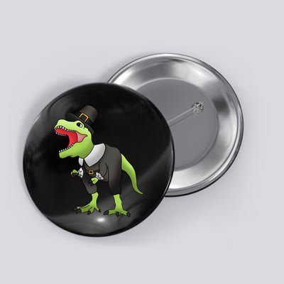 Dinosaur Thanksgiving Pilgrim Button