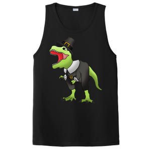 Dinosaur Thanksgiving Pilgrim PosiCharge Competitor Tank