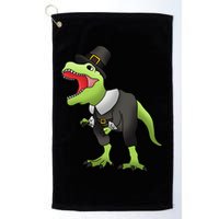 Dinosaur Thanksgiving Pilgrim Golf Towel