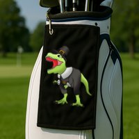 Dinosaur Thanksgiving Pilgrim Golf Towel