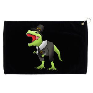 Dinosaur Thanksgiving Pilgrim Grommeted Golf Towel