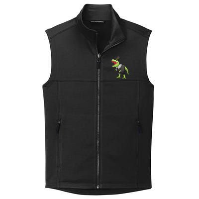 Dinosaur Thanksgiving Pilgrim Collective Smooth Fleece Vest