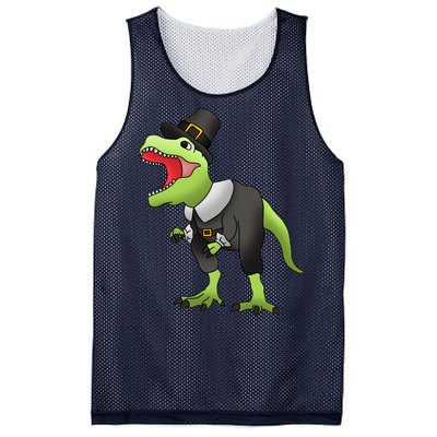 Dinosaur Thanksgiving Pilgrim Mesh Reversible Basketball Jersey Tank