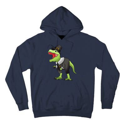 Dinosaur Thanksgiving Pilgrim Tall Hoodie