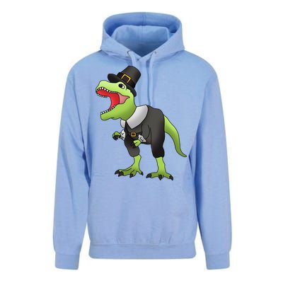 Dinosaur Thanksgiving Pilgrim Unisex Surf Hoodie