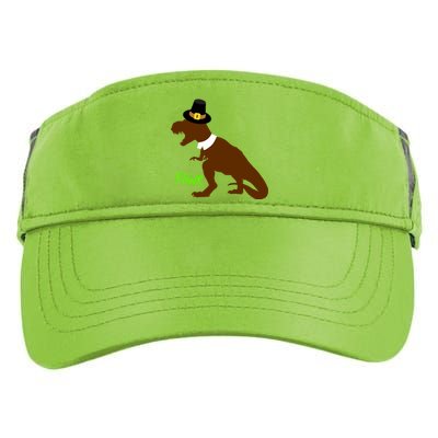 Dinosaur Thanksgiving T-Rex Pilgrim Adult Drive Performance Visor