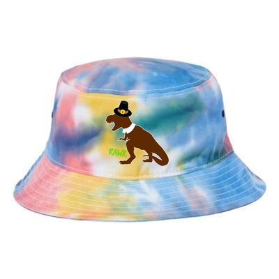 Dinosaur Thanksgiving T-Rex Pilgrim Tie Dye Newport Bucket Hat