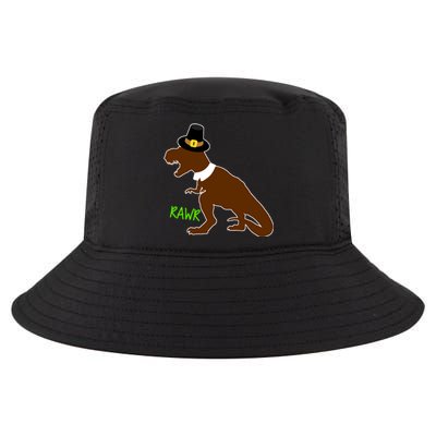 Dinosaur Thanksgiving T-Rex Pilgrim Cool Comfort Performance Bucket Hat