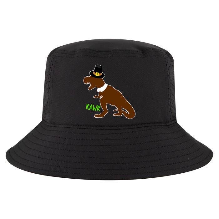 Dinosaur Thanksgiving T-Rex Pilgrim Cool Comfort Performance Bucket Hat