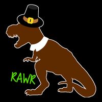 Dinosaur Thanksgiving T-Rex Pilgrim Hoodie