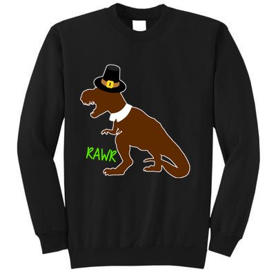 Dinosaur Thanksgiving T-Rex Pilgrim Sweatshirt