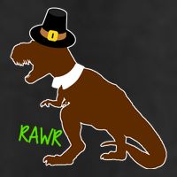 Dinosaur Thanksgiving T-Rex Pilgrim Adult Drive Performance Visor
