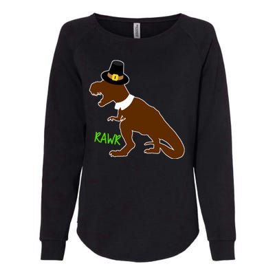 Dinosaur Thanksgiving T-Rex Pilgrim Womens California Wash Sweatshirt