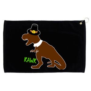 Dinosaur Thanksgiving T-Rex Pilgrim Grommeted Golf Towel