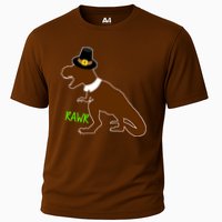 Dinosaur Thanksgiving T-Rex Pilgrim Cooling Performance Crew T-Shirt