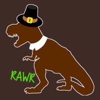 Dinosaur Thanksgiving T-Rex Pilgrim Cooling Performance Crew T-Shirt