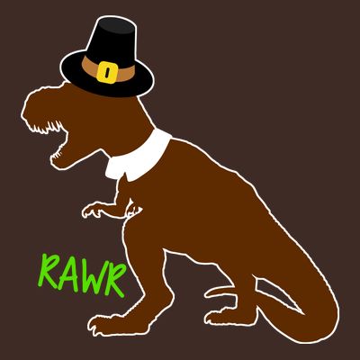 Dinosaur Thanksgiving T-Rex Pilgrim T-Shirt