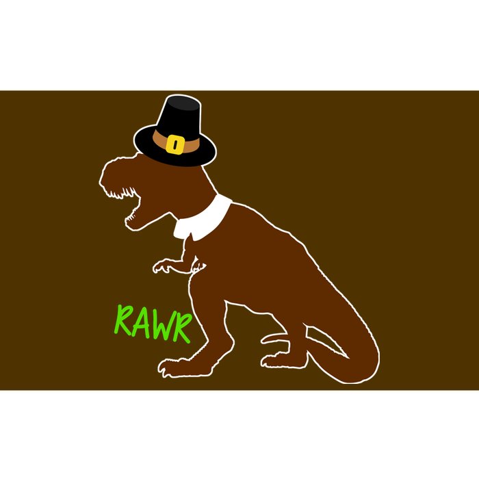 Dinosaur Thanksgiving T-Rex Pilgrim Bumper Sticker