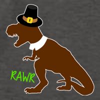 Dinosaur Thanksgiving T-Rex Pilgrim Vector Backpack