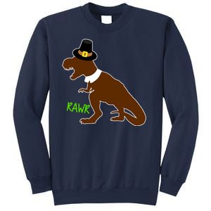 Dinosaur Thanksgiving T-Rex Pilgrim Sweatshirt