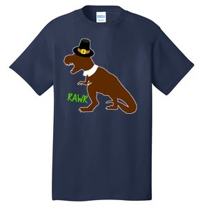 Dinosaur Thanksgiving T-Rex Pilgrim Tall T-Shirt