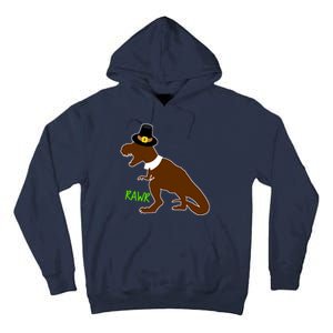 Dinosaur Thanksgiving T-Rex Pilgrim Tall Hoodie